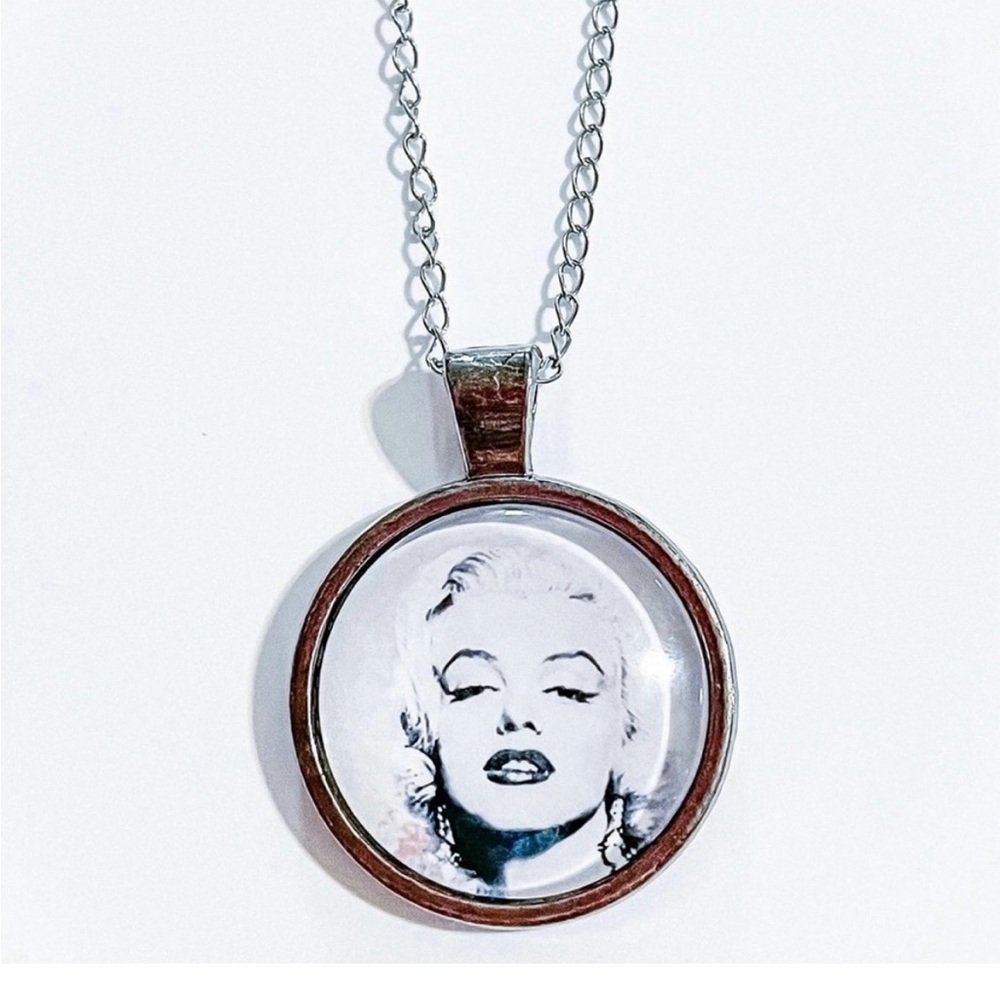 Marilyn Monroe Silver Pendant Necklace